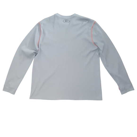 Under Armour Men's Cold Gear Long Sleeve Thermal Shirt Gray/Orange Size 2XL - Picture 4 of 7